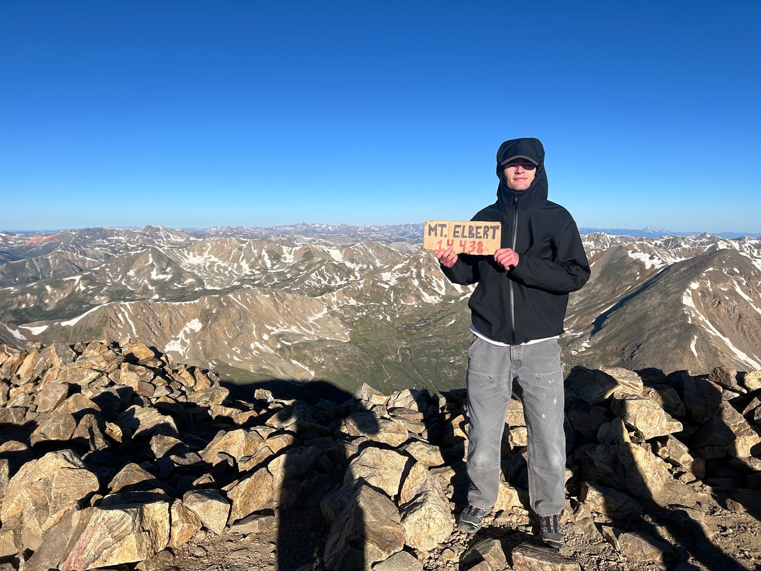 Henry Garland at the top of Mt. Elbert in Colorado