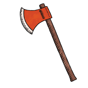 Illustration of axe.
