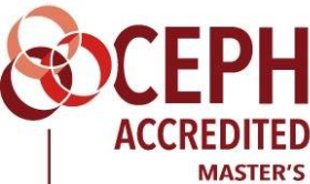 C E P H Accredited Master's logo.