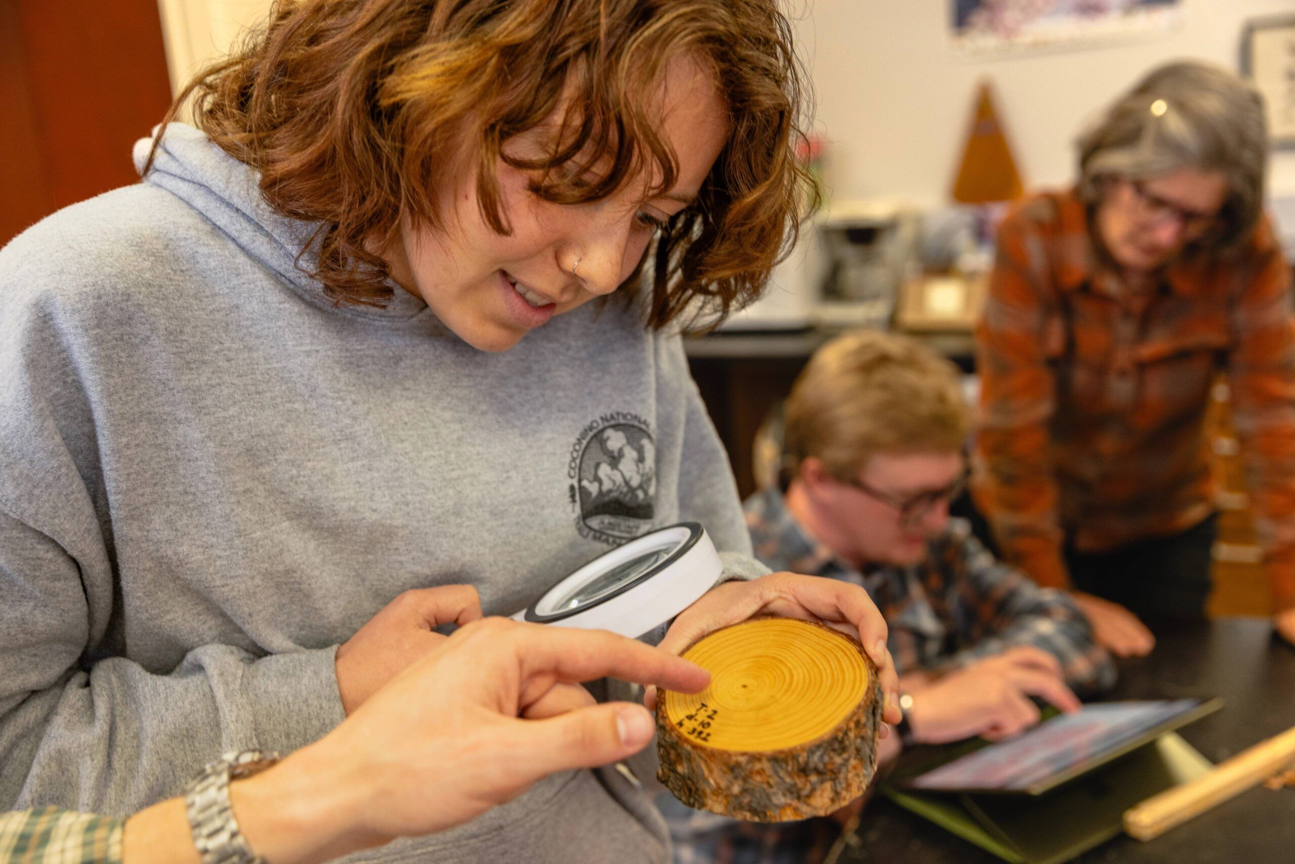 An NAU student is excited to do research in the silviculture lab.